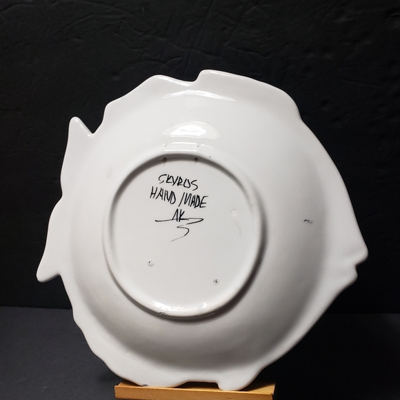 Vintage SKYROS ( Greece) Handmade Pottery "Fish" Hanging Wall Decor - Picture 6 of 6